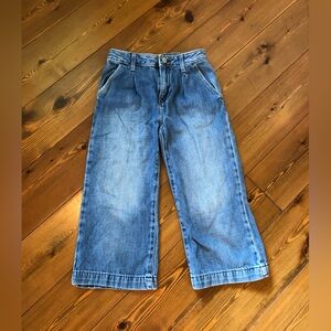 GAP High Rise Wide Leg Crop Jeans Girls 8